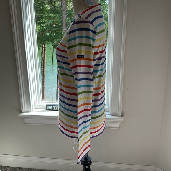 MINQUIERS PRIDE
Rainbow Striped Shirt | Soft Cotton, Small, NWT - Picture 4 of 11